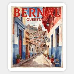 Bernal Queretaro Mexico Vintage Tourism Travel Sticker